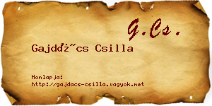 Gajdács Csilla névjegykártya