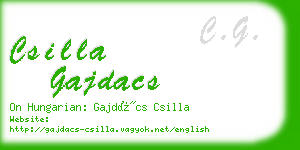 csilla gajdacs business card